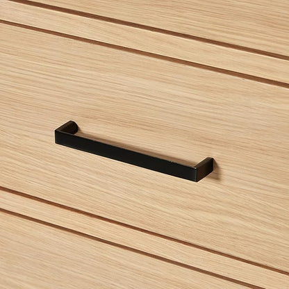 ARIEL Hepburn 60-inch Bathroom Vanity Base Cabinet,Solid Wood, 2 Soft Closing Doors, 9 Dovetail Drawers, White Oak
