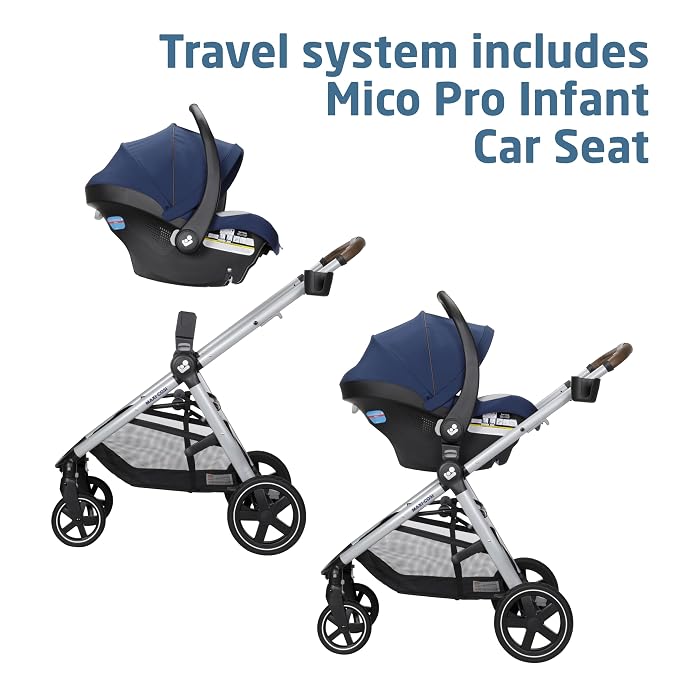 Maxi-Cosi Zelia 2 Luxe 5-in-1 Modular Travel System, New Hope Navy
