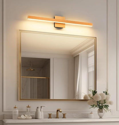 Joossnwell Bathroom Light Fixture Over Mirror Dimmable 5CCT Vanity Lights Bar 31.5 Inch Modern Bathroom Lighting Led Bath Vanity Light Gold and Black Mirror ETL Certificated