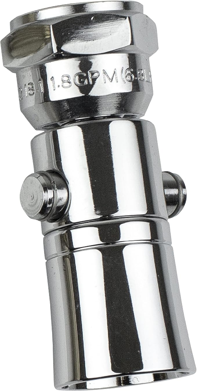 LDR Industries 520 1100CP-18 Water Saving Showerhead with Push Button Flow Control, Chrome Plated Brass