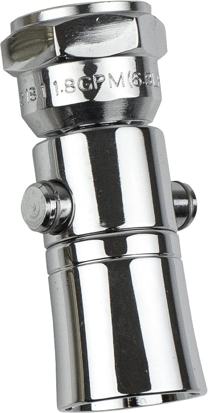LDR Industries 520 1100CP-18 Water Saving Showerhead with Push Button Flow Control, Chrome Plated Brass