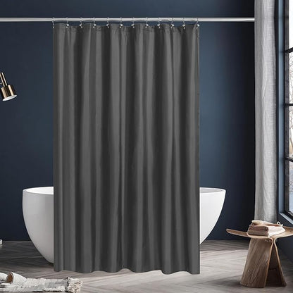 N&Y HOME Fabric Shower Stall Curtain or Liner 36 x 72 Inches, Graphite Gray | Hotel Quality, Bottom Magnets, Washable, Water Repellent, 36x72 Cloth Shower Curtain with Grommets for Bathroom Stall