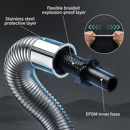 SR SUN RISE NSF Certified Filtered Shower Head with Handheld for Hard Water to Remove Chlorine High Pressure 9-Spray Setting (with Power Wash) Anti-Clog Nozzles (4 Filters, Chrome)