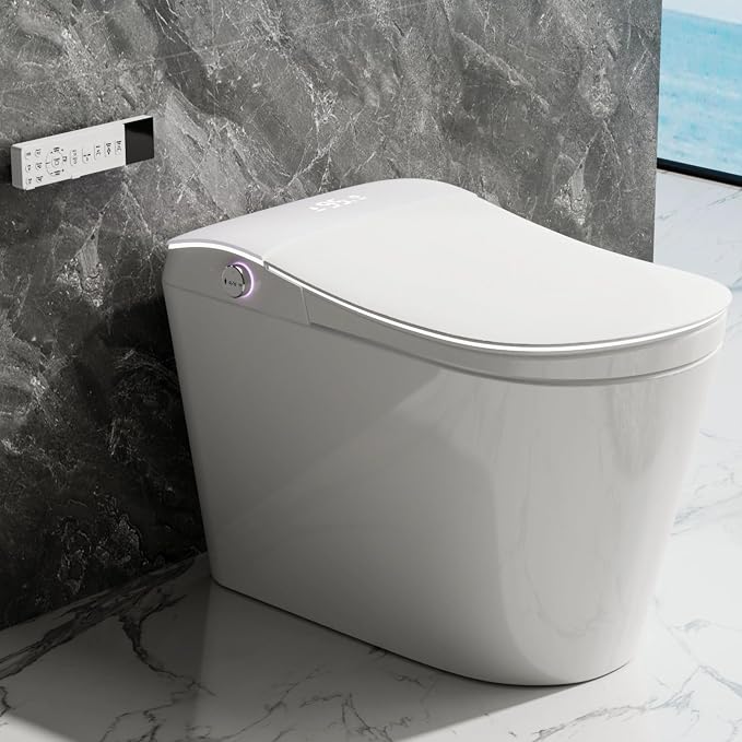 TOTTE One-Piece Smart Toilet, Premium Care with Women's Front Wash, Auto Open Lid, Instant Warm Water & Warm Air Dryer, Self-Cleaning Technology, Built-in Aroma System, Japanese Toilets