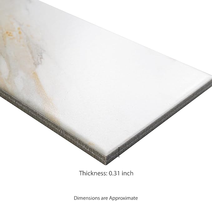 MSI Calacatta Gold Subway Matte Porcelain Floor and Wall Tile - Kitchen Backsplash, Bathroom, Accent Wall, Shower - Sample
