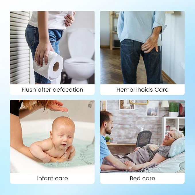Portable Travel Bidet with Water Absorbing Ball, 360° Full Usage Electric Handheld Bidet Sprayer, Rechargeable USB-C, Dual Modes Feminine Washer for Postpartum Care, Camping & Personal Hygiene