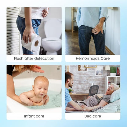 Portable Travel Bidet with Water Absorbing Ball, 360° Full Usage Electric Handheld Bidet Sprayer, Rechargeable USB-C, Dual Modes Feminine Washer for Postpartum Care, Camping & Personal Hygiene
