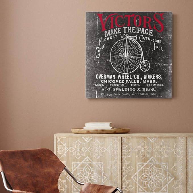 Renditions Gallery Antique Bicycle Wall Art, Premium Gallery Wrapped Canvas Decor, Ready to Hang, 10 in H x 10 in W, Made in America Print