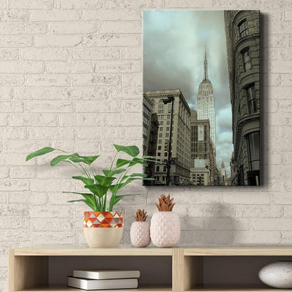 Renditions Gallery Canvas Wall Art Home Paintings for Wall Decorations Cloudy Historical Empire Modern Rustic Canvas Artwork Prints for Bedroom Office Kitchen Wall Hanging - 18"x27" LT02