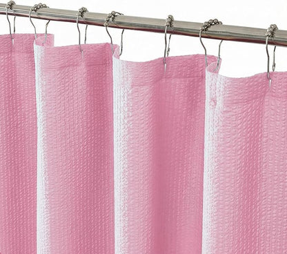 Berry Cute Girls Shower Curtain, Embossed Textured Fabric Shower Curtain for Bathroom - Soft Cloth & Hotel Spa Luxury, Water Repellent, Machine Washable Shower Curtain, 72X72, Hot Pink