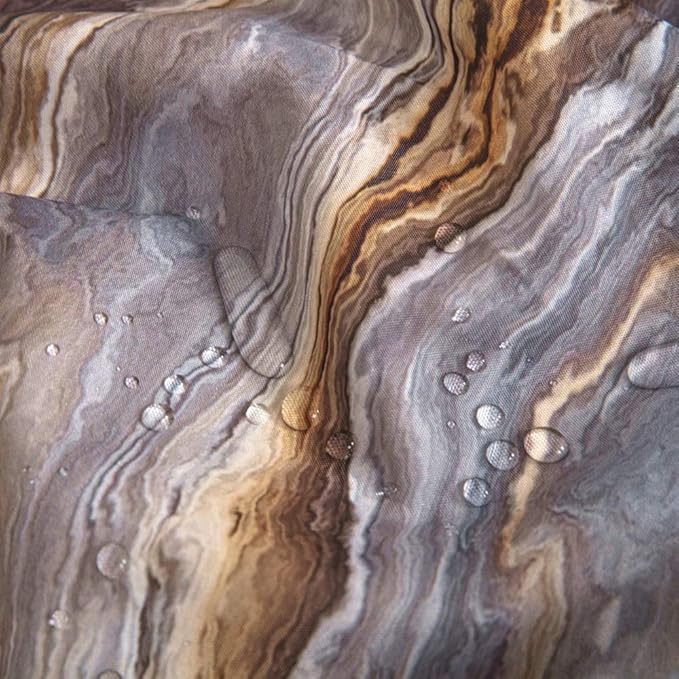 Shower Curtain Marble Texture for Bathroom, Polyester Fabric Waterproof Bathroom Decor,72x84 Inches,Long Size