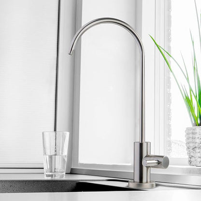 iSpring GA1-SS Stainless Heavy Duty Lead-Free Reverse Osmosis Faucet for RO Water Filtration Systems, 100% Lead-Free, Brushed Nickel Finish