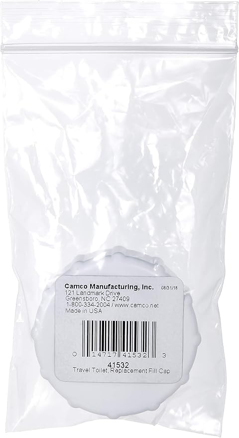 Camco Replacement Fill Cap for Use with Camco Premium Travel Toilets (Models 41535, 41544) - Creates a Tight Seal to Prevent Water Leaks (41532)