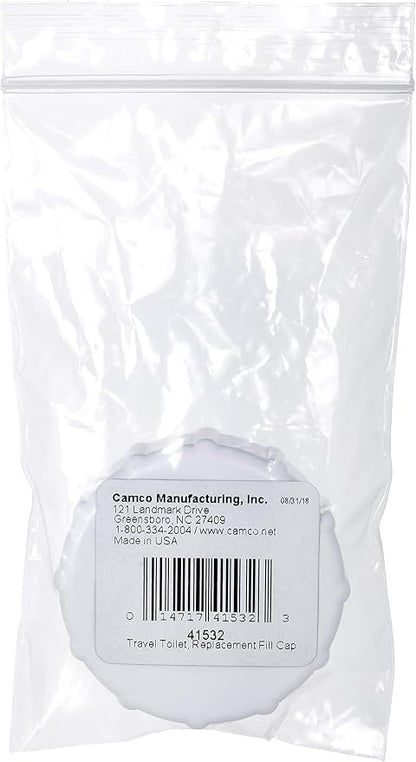Camco Replacement Fill Cap for Use with Camco Premium Travel Toilets (Models 41535, 41544) - Creates a Tight Seal to Prevent Water Leaks (41532)