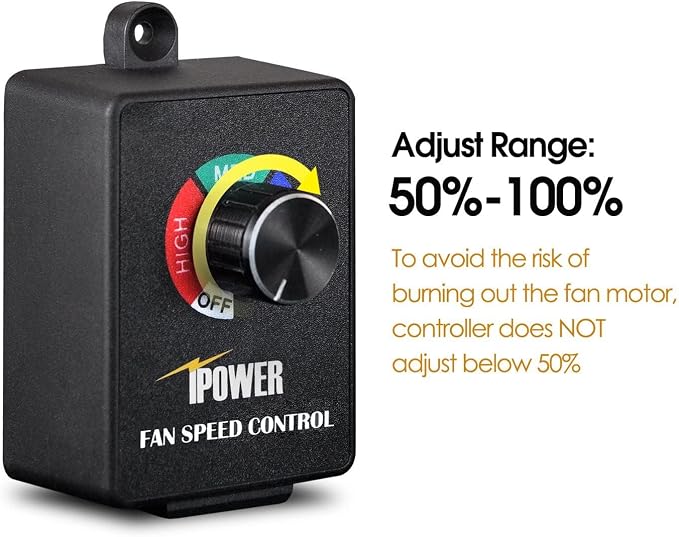 iPower 4 Inch 195 CFM Inline Fan with Speed Controller, Air Carbon Filter, 8 Feet Flexible Ducting, Temperature Humidity Monitor and Rope Hanger for Grow Tent Ventilation