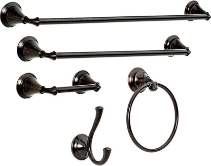 Delta Linden (1-Pack) Towel Hooks Venetian Bronze Double Bathroom J Hooks Wall Mounted for Robes & Towels Hand Towel Hook Holder Kitchen, Bathroom Accessories 79435-RB