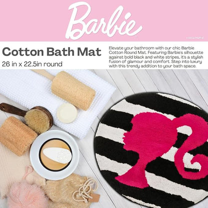 Collectibles Barbie 100% Cotton Non Slip Plush Bathroom Mat Rug (Officially Licensed Product) by Franco