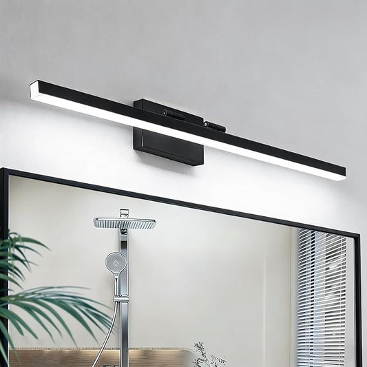 IZORRO Modern Bathroom Vanity Light 40 inch, Rotatable, 32W Dimmable Led Bathroom Light Fixture Over Mirror, Black Vanity Light Bar (Cool White 6000K)