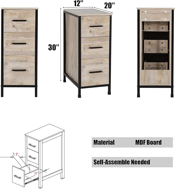 UEV 48" Bathroom Vanity,Oak Color Bathroom Vanity Set with Sink and 3 Drawers Side Cabinet Combo,with Adjustable Water Temperature Faucet (T03)