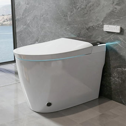 TOTTE Smart Toilet with Bidet, Hands-Free with Auto Open/Close Lid & Self-Cleaning Bowl, Adaptive Warm Water Wash & Heated Seat, Built-in Aroma, One-Piece Elongated Design