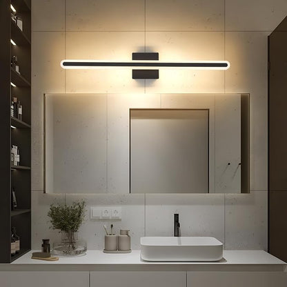 Modern Black Vanity Lights for Bathroom 5CCT Dimmable LED Light Bar | Bathroom Above Mirror Vanity Lighting, 31.5 Inch 24W