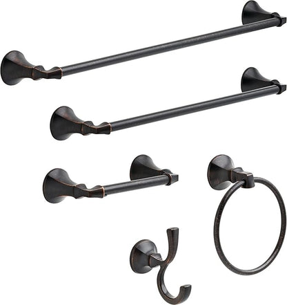 DELTA FAUCET Rubber Limited 76435-RB Ashlyn Double Towel Hook Bath Hardware Accessory in Venetian Bronze