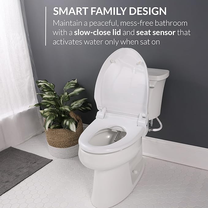 Bio Bidet USPA PRO Modern Bidet Seat, Warm Water, Heated Seat & Dryer, Remote Control, Elongated