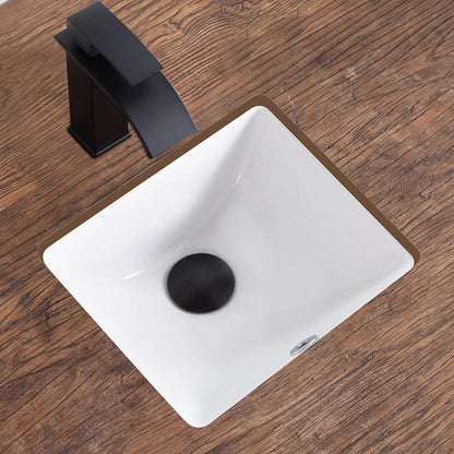 12 Inch Small Undermount Bathroom Sink White Ceramic Rectangular Under Counter Bathroom Sink for Cabinet Porcelain Vanity Sinks,Overflow Type (12"x10.6")