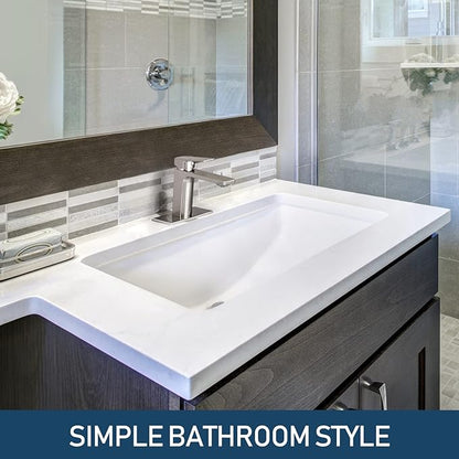 Bathroom Faucets Brushed Nickel 1 Hole Single Handle Bathroom Vanity Sink Faucet with Pop-up Drain and Faucet Supply Lines Rv Lavatory Vessel Faucet Basin Mixer Tap