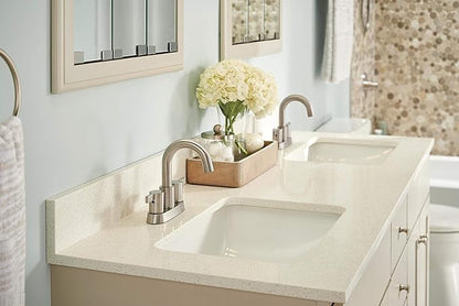 Peerless Precept Centerset Bathroom Faucet Brushed Nickel, Bathroom Sink Faucet, Drain Assembly, Brushed Nickel P299102LF-BN