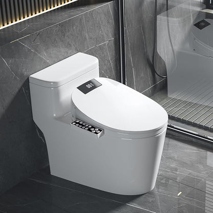 Electric Heated Bidet Toilet Seat with Warm Water Wash, Warm Air Dryer, Soft Closed Lid, Night Light, LED Display, Toilet Seat with Bidet Requires Outlet - Elongated