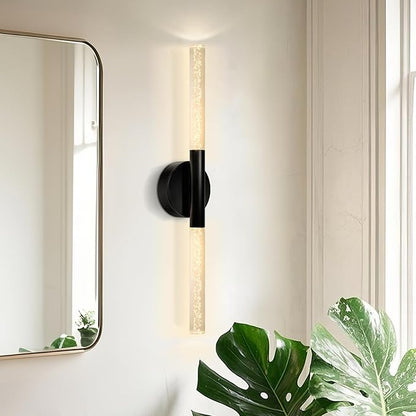LED Bathroom Vanity Lights,24 inch Bathroom Light Fixtures Over Mirror,3000K Natural Warm Light, ETLï¼†UL Listed, Modern Wall Sconce for Bedroom,Living Room,Hallway,Black