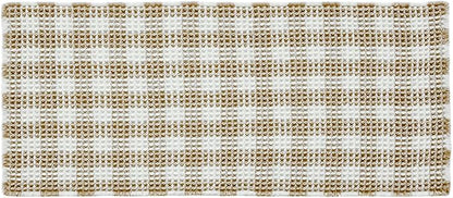 TYUU Waffle Bath Mat, Boho Bathroom Rugs Non Slip, 48x24 Khaki & White | Super Absorbent Quick Dry Bath Rug, Non-Slip Backing, Soft Waffle Washable Farmhouse Bathroom Mats, Tub, Shower & Home Decor