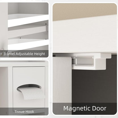 Shintenchi Over the Toilet Storage Cabinet, Bathroom Storage Cabient, White