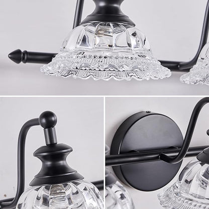 45" Bathroom Light 6 Light Black Vanity Light Farmhouse Vanity Lights Vanity Lighting Fixtures (Exclude G9 Bulb)
