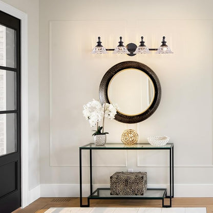 Black Bathroom 29.7" Vanity Light Farmhouse Vanity Lights Vanity Lighting Fixtures