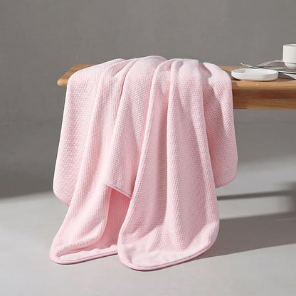 REDKISS 6 Piece Pink Towel Set, Extra Large Microfiber Bathroom Towels Set, 2 Bath, 2 Hand, 4 Washcloths, Super Soft, Highly Absorbent, Quick Dry Pink Towels for Bathroom, Gym, Spa & Hotel