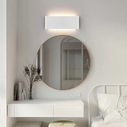 15"Modern LED vanity light,20W Dimmable 5 CCT (3000K-6500K) Adjustable Wall Lamp,Up and Down Wall Lighting,Indoor Wall Sconce for Bedroom,Staircase,Hallway,Dressing Table,1 Pack（White）