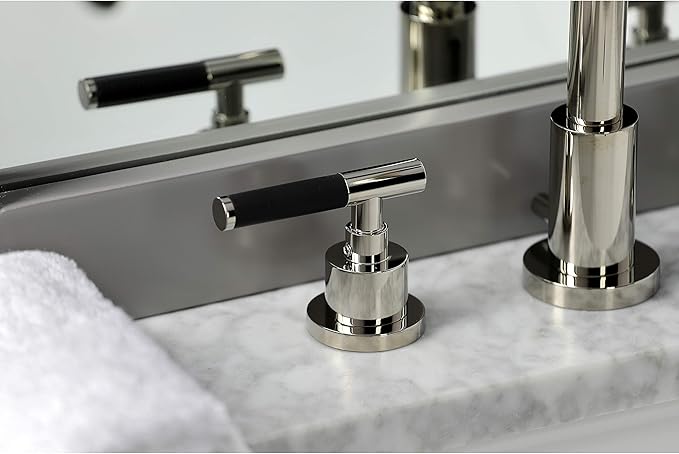 Fauceture FSC8929CKL Kaiser Widespread Bathroom Faucet with Pop-Up Drain, Polished Nickel