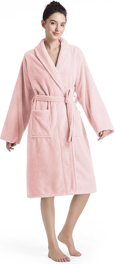 Plush Bath Robes For Women After Shower,Soft Long Towel Robe,Quick Dry&Warm Womens Bathrobe