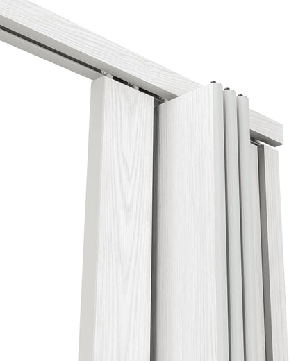 36" x 80" Premium Foldable Accordion Doors,Heavy Duty,White Oak | Foldable accordion doors w/ double‑walled heavy‑duty panels, ideal as interior room dividers for privacy, space‑saving design