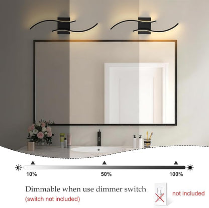 KARTOOSH Hardwired LED Vanity Lights for Bathroom | 2 Pack 23.6 Inch, 3CCT Dimmable, Waterproof, Rustproof, Bathroom Light Fixtures Over Mirror