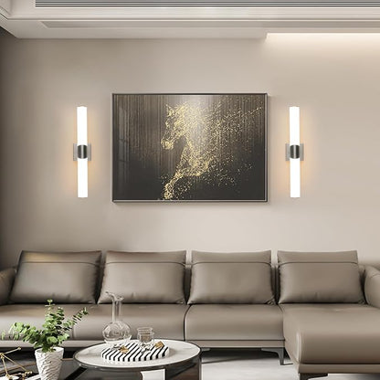 22" Brushed Nickel Bathroom Vanity Lights, Wall Lighting Fixtures | Modern Wall Light for Bathroom Bedroom Living Room Hallway