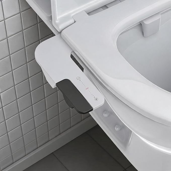 Bidet Attachment for Toilet, Non-Electric Dual Nozzle Bidet Sprayer with Adjustable Water Pressure, Cold Water Toilet Seat Attachment for Feminine and Personal Hygiene