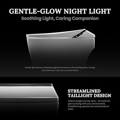 Smart Toilet with Heated Seat & Auto-Flush System - Foot Sensor Control, Adjustable Wash Modes, Built-In Water Tank (No Water Pressure Limits) for All Homes