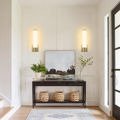Kalium 14in Modern Wall Sconces, Dimmable Bathroom Vanity Lights,3000K Warm White LED Indoor Sconces Lighting for Bathroom, Stairs, Living Room, Bedroom. Hardwired.