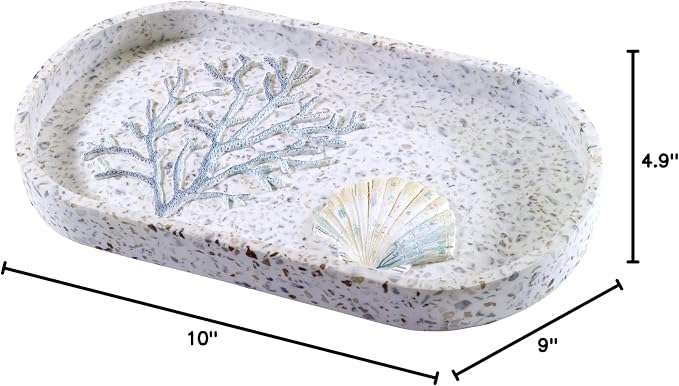 Avanti Linens - Vanity Tray, Coastal Home Decor, Coastal Terrazzo