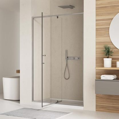 Royal Guard 38-42" W x 71" H Pivot Swing Glass Shower Door,Brush Nickel | 4-Inch Adjustable Width for Walk-in Shower, 6mm Clear SGCC Tempered Glass, Reversible DIY Installation&Waterproof