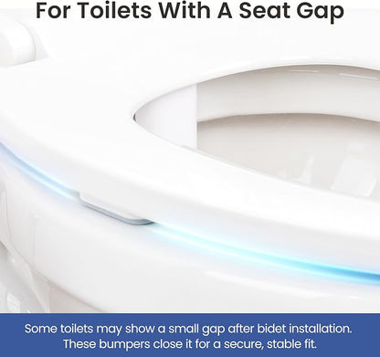 LUXE Bidet Universal Non-Slip Toilet Seat Bumpers, 4 Piece | Strong Adhesive