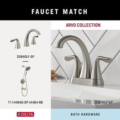 Delta ARV35-DN Arvo Double Towel Hook Bath Hardware Accessory in Brushed Nickel (Pack of 10)